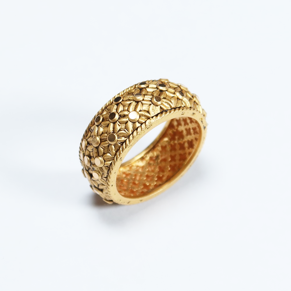 22K Gold Armari Collection Unisex Ring Band | Size V