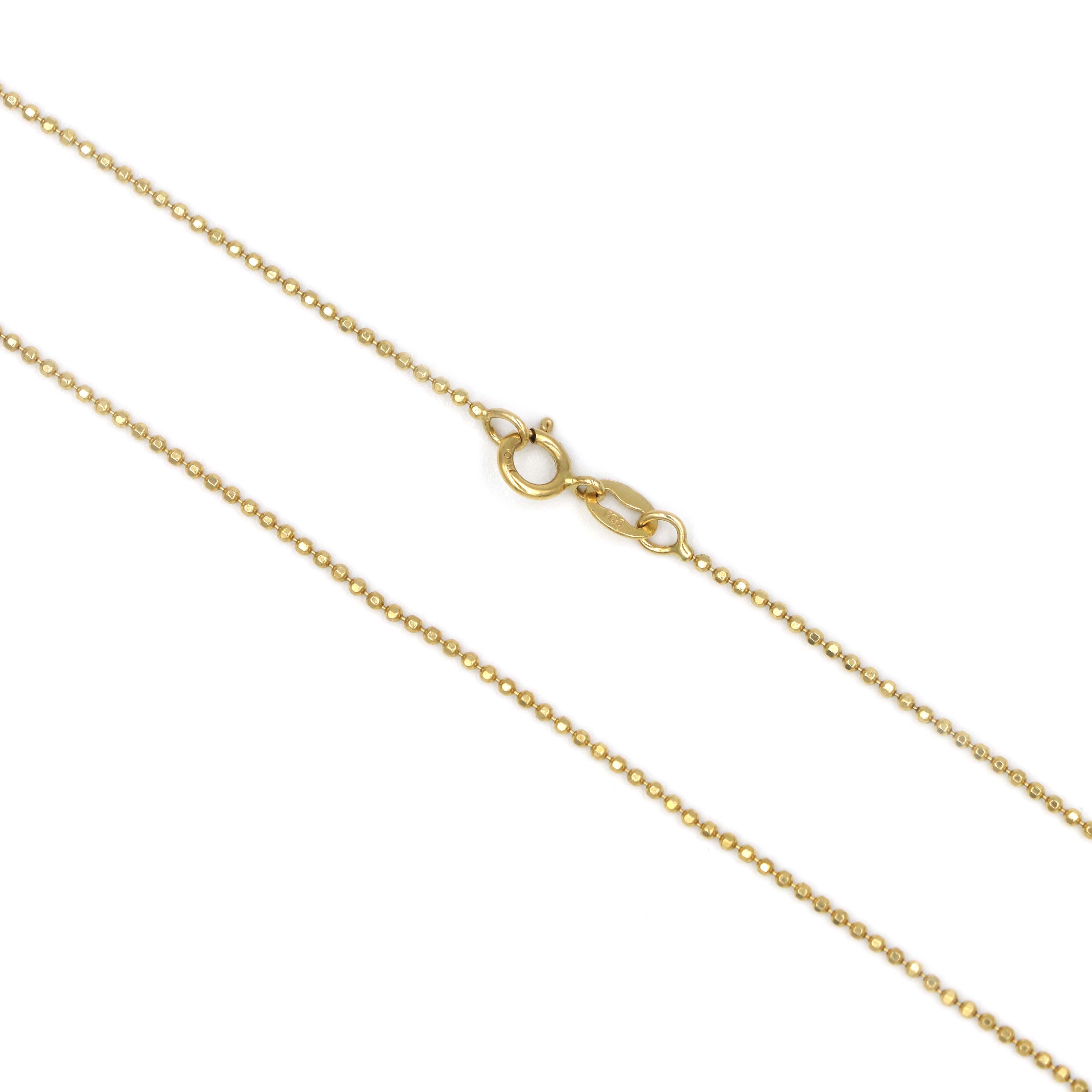 Beautiful 18K Gold Balls Chain Necklace