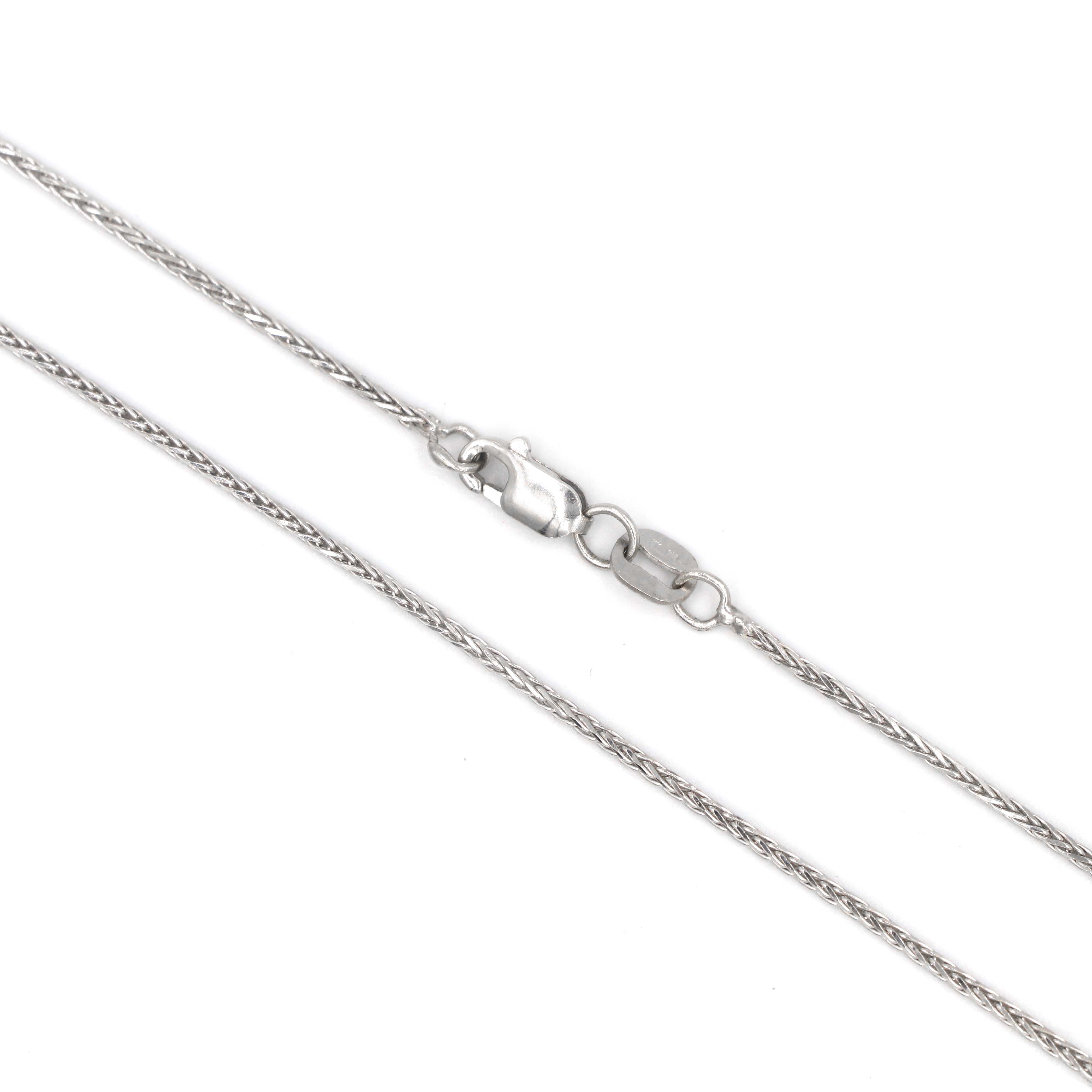 Chic 18K White Gold V Chain Necklace