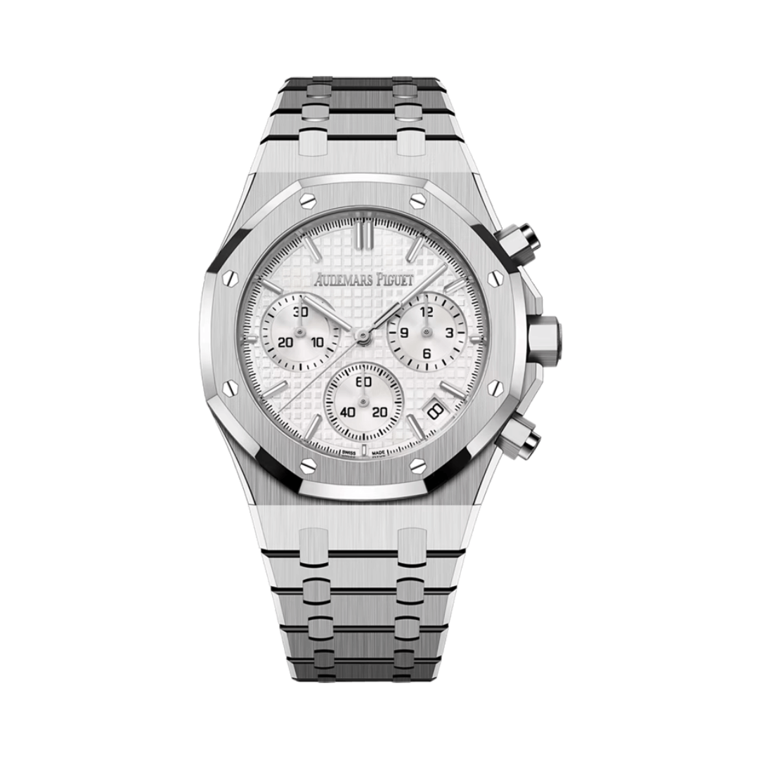Audemars Piguet Royal Oak 26240ST.OO.1320ST.07 Chronograph 41mm White Dial Men’s Watch